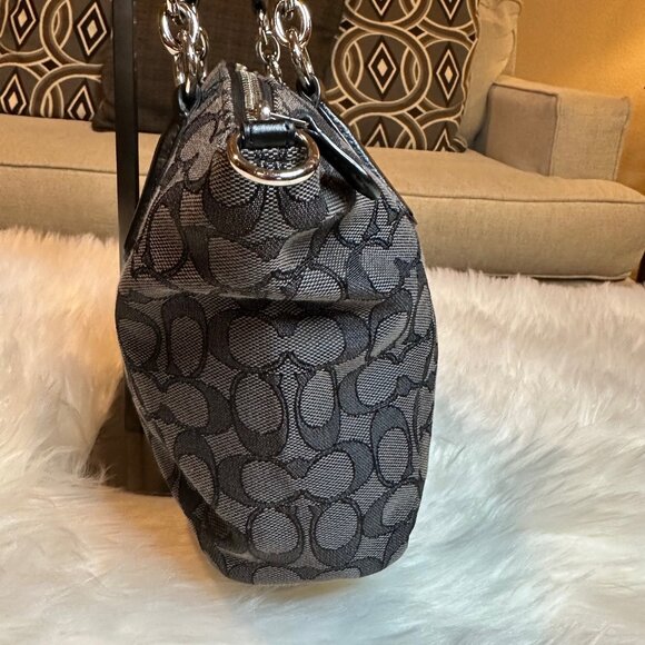 Coach Kelsey Satchel in Outline Signature - Canvas x Leather - Picture 4 of 10